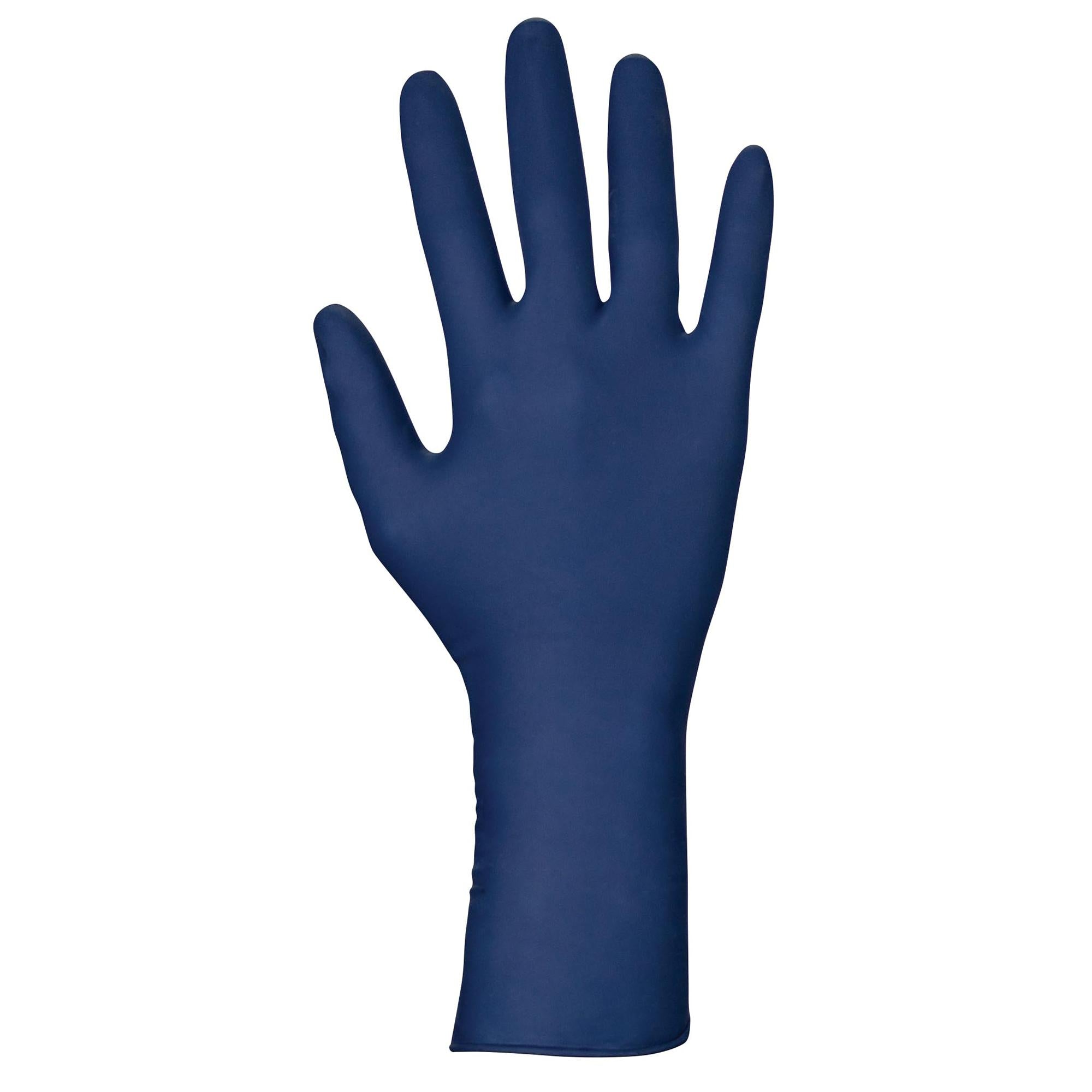 Powder-Free Exam Grade Latex Disposable Gloves. Size Medium. Blue, 14 mil Thickness, 12" Length. Fully Textured for Superior Grip. Single Use. Pack of 50