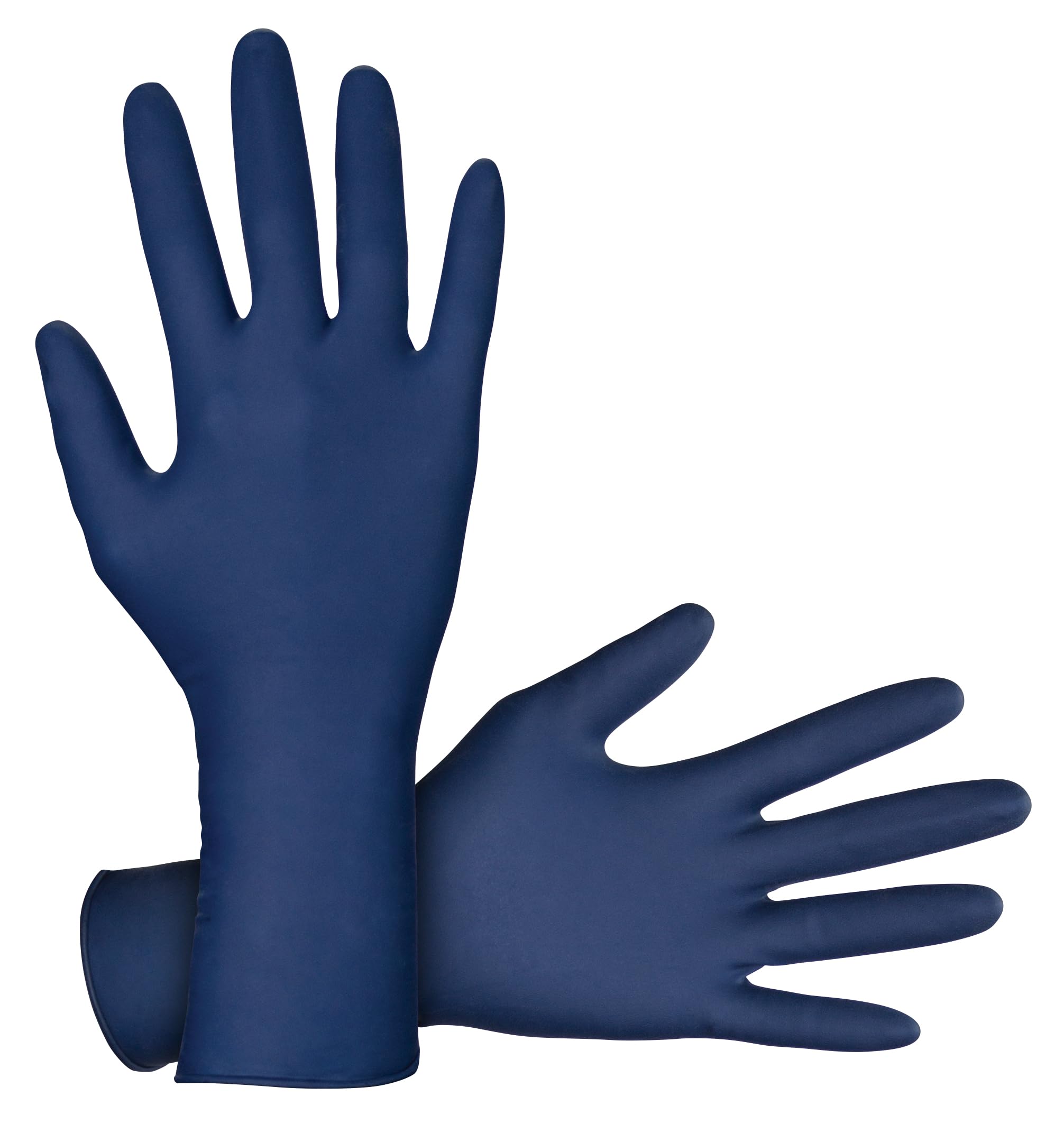 Powder-Free Exam Grade Latex Disposable Gloves. Size Medium. Blue, 14 mil Thickness, 12" Length. Fully Textured for Superior Grip. Single Use. Pack of 50